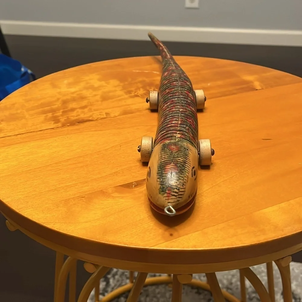 Colorful Wooden Lizard Toy Car